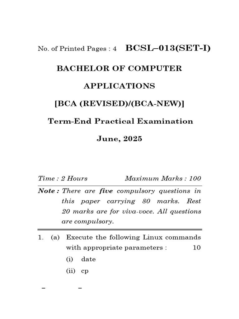 BCSL-013(Set-I) (1) | PDF | Computer File | Software Engineering