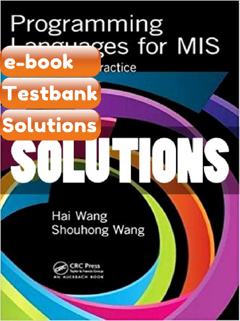 Testbank Programming Languages for MIS Concepts and Practice 1 Ed Wang ...