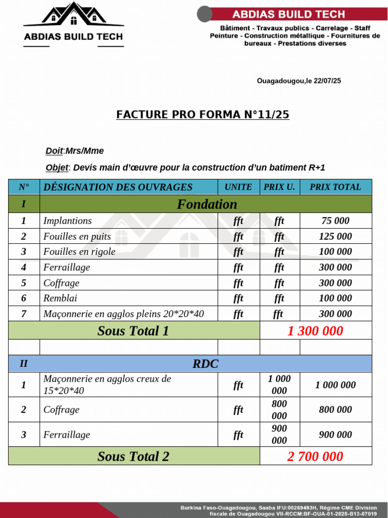 Facture Pro Reyneaud | PDF
