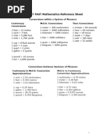 Florida Algebra 1 EOC Reference Sheet | PDF