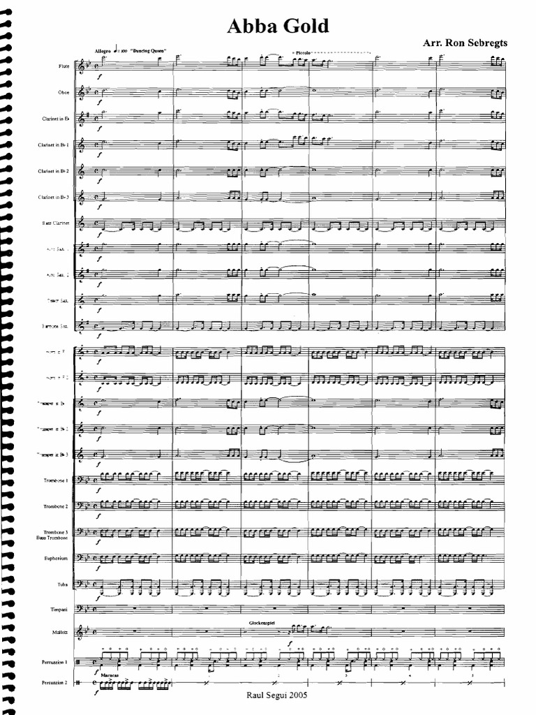 Abba Gold - Partituur | PDF | Brass Instruments