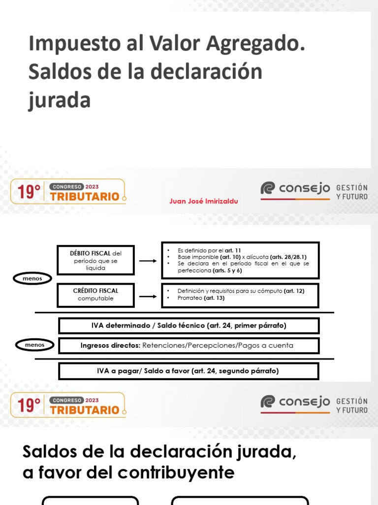 Saldos Iva Filminas | PDF | Impuesto al valor agregado | Impuestos