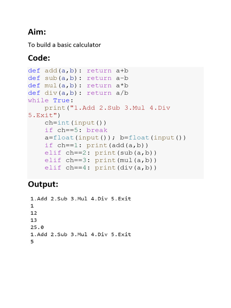 Calculator | PDF