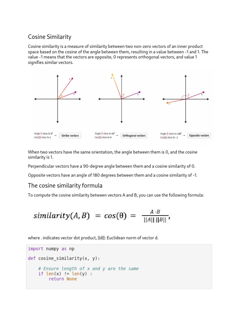 Lab 05 Text Similarity Using Cosine | PDF | Euclidean Vector | Facebook