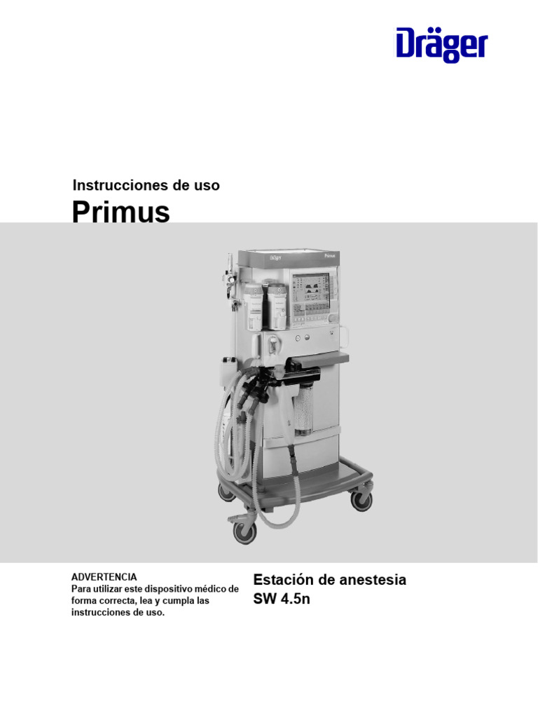 Manual de Uso - Primus | PDF | Anestesia | Corriente eléctrica