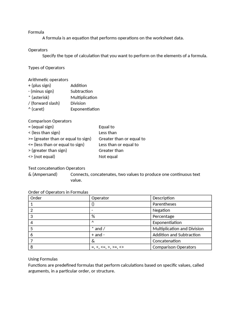 Formula | PDF | Function (Mathematics) | Formula