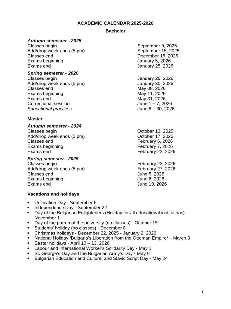 Academic Calendar 2025 2026 | PDF | Academic Term | Observances
