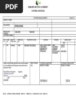 Zimbabwe Customs Road Manifest Form | PDF