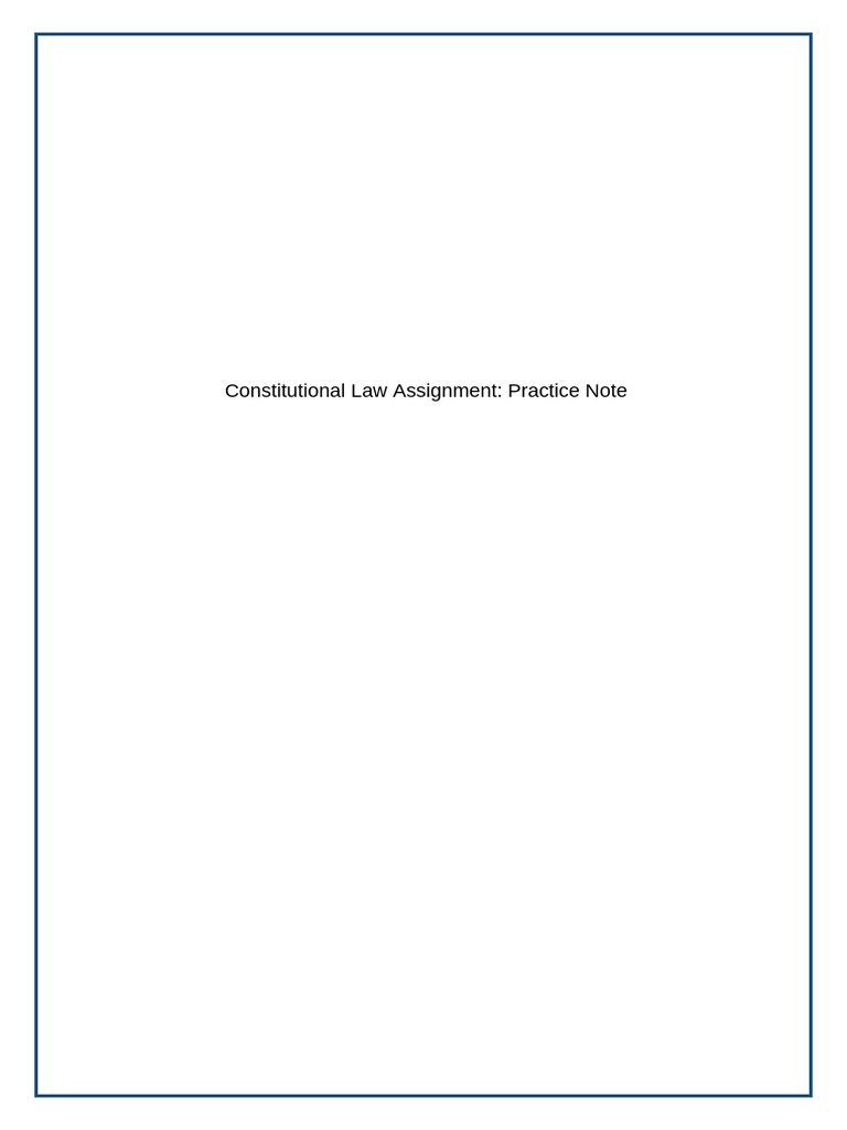 Practice Note Constitutional Law | PDF | Privacy | Appeal