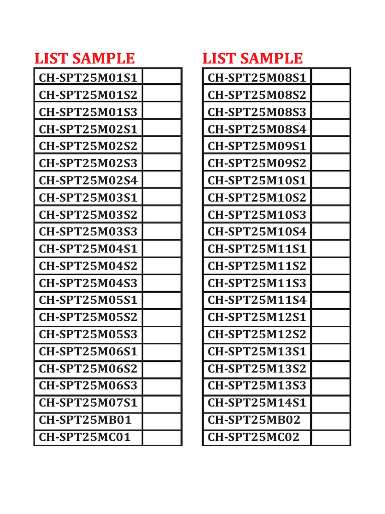 List Sample | PDF