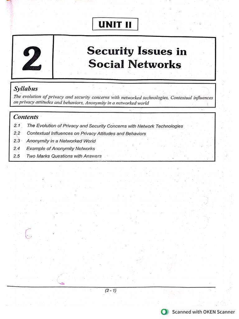 SNS Unit 2 | PDF