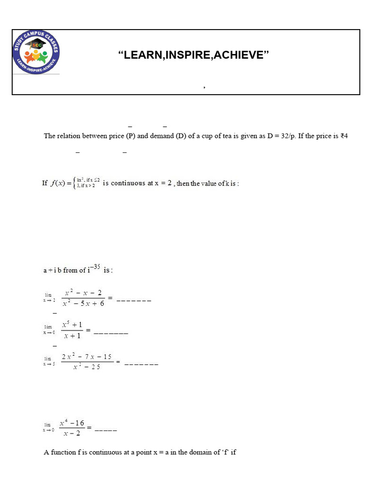 11th Com Math1 Objectives Question Paper | PDF | Function (Mathematics ...