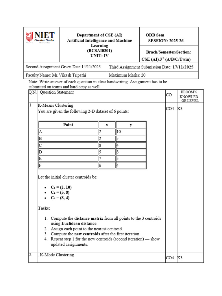 AIML III Assignment | PDF | Data Analysis | Spatial Analysis