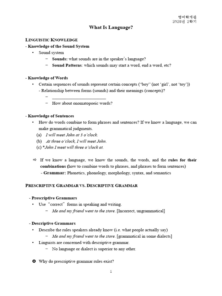 1_What is Language | PDF | Grammar | Linguistics