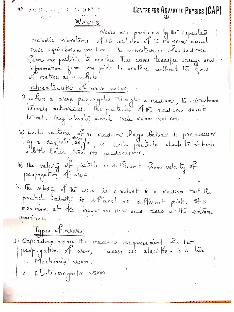 Waves Notes | PDF