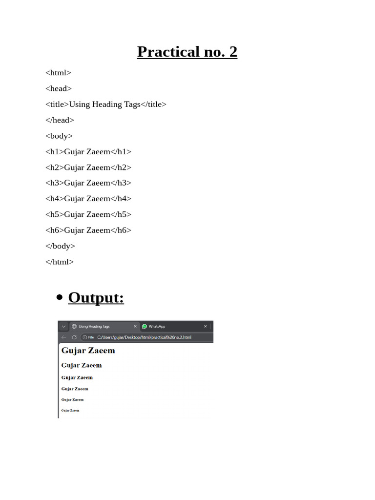 Practical No2 | PDF