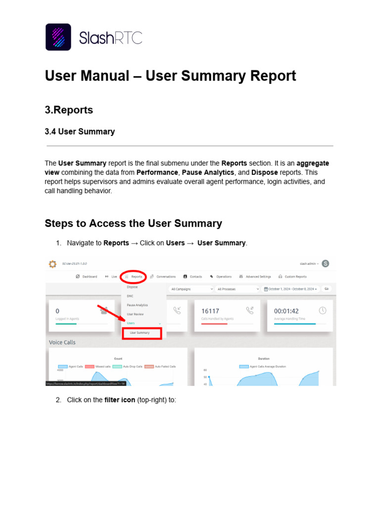 User Summary Report - User Manual | PDF | Login | Computing