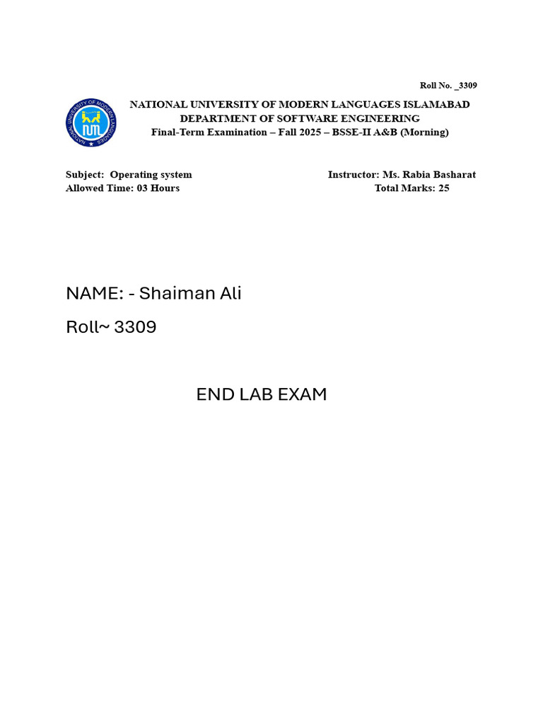 Os Final Lab | PDF