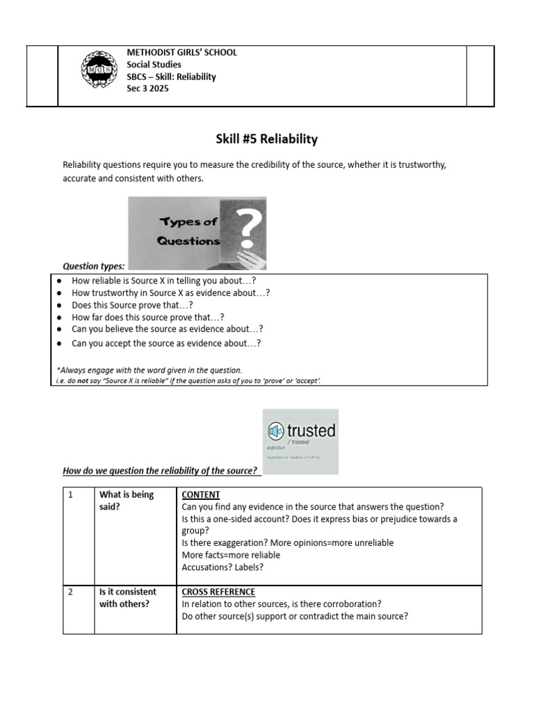 Reliability - Notes and Practice (Students Copy) | PDF ...