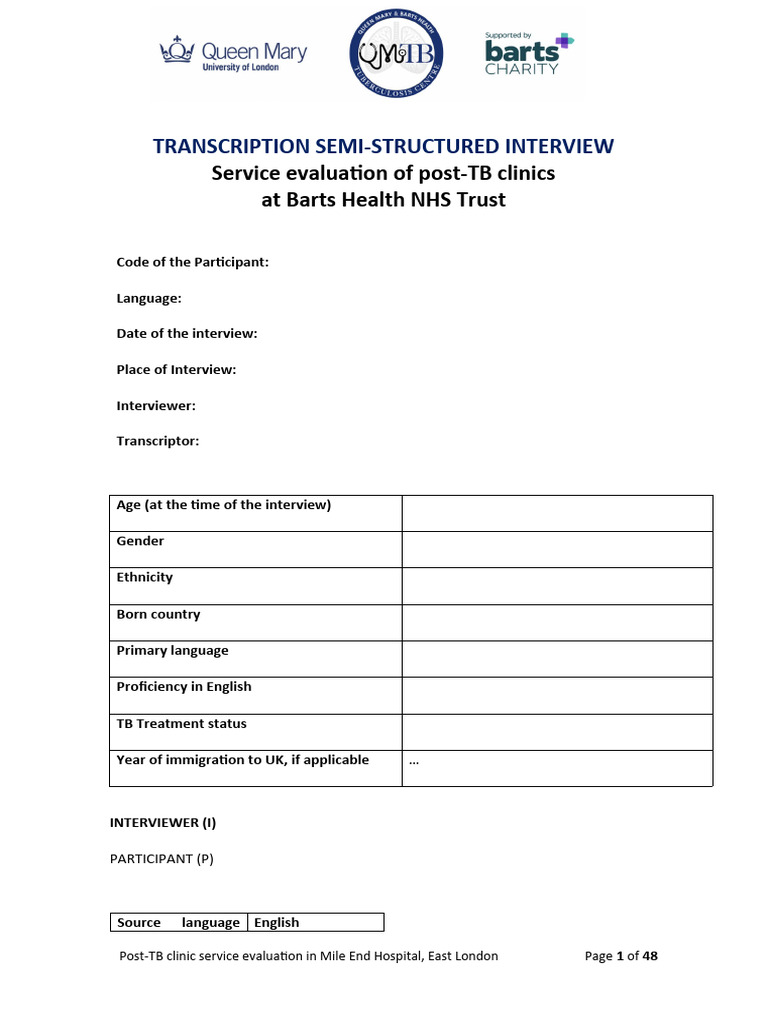 Template Transcription Semi-structured Interview_25 Mins Done. | PDF ...