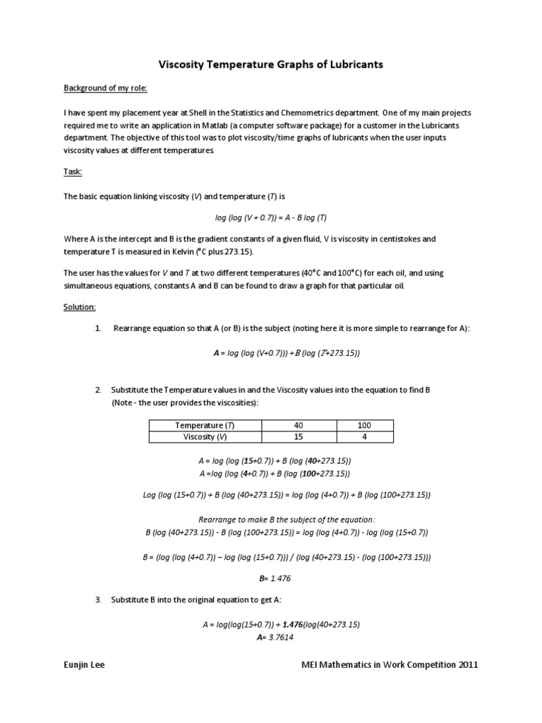 Lee Viscosity | PDF | Logarithm | Viscosity