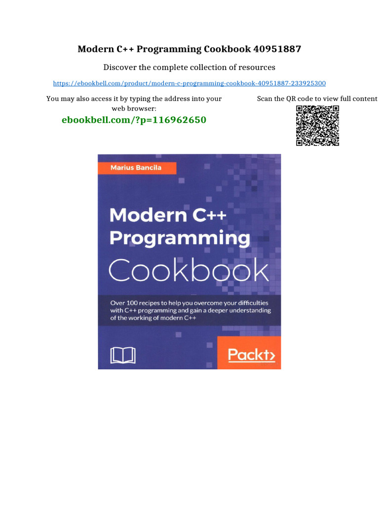 Modern C++ Programming Cookbook 40951887 Full Digital Chapters | PDF ...
