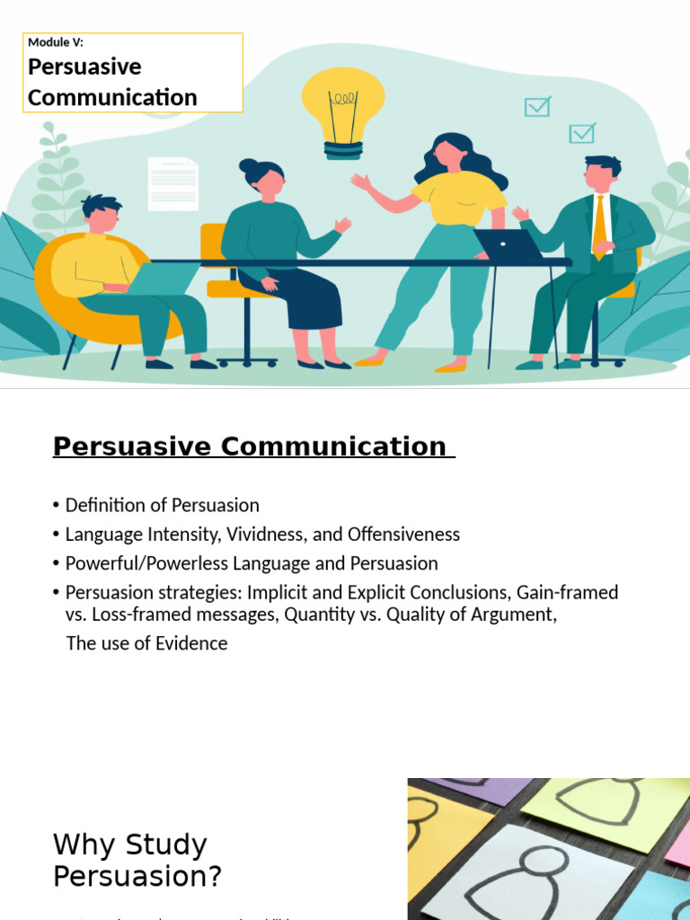 Module 5 Persuasive Communication UG | PDF | Persuasion | Attitude ...