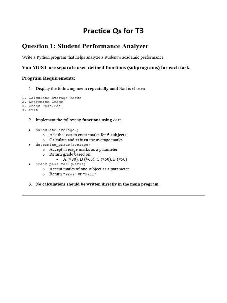 Computer Science Practice Qs | PDF | Computer Programming | Software ...