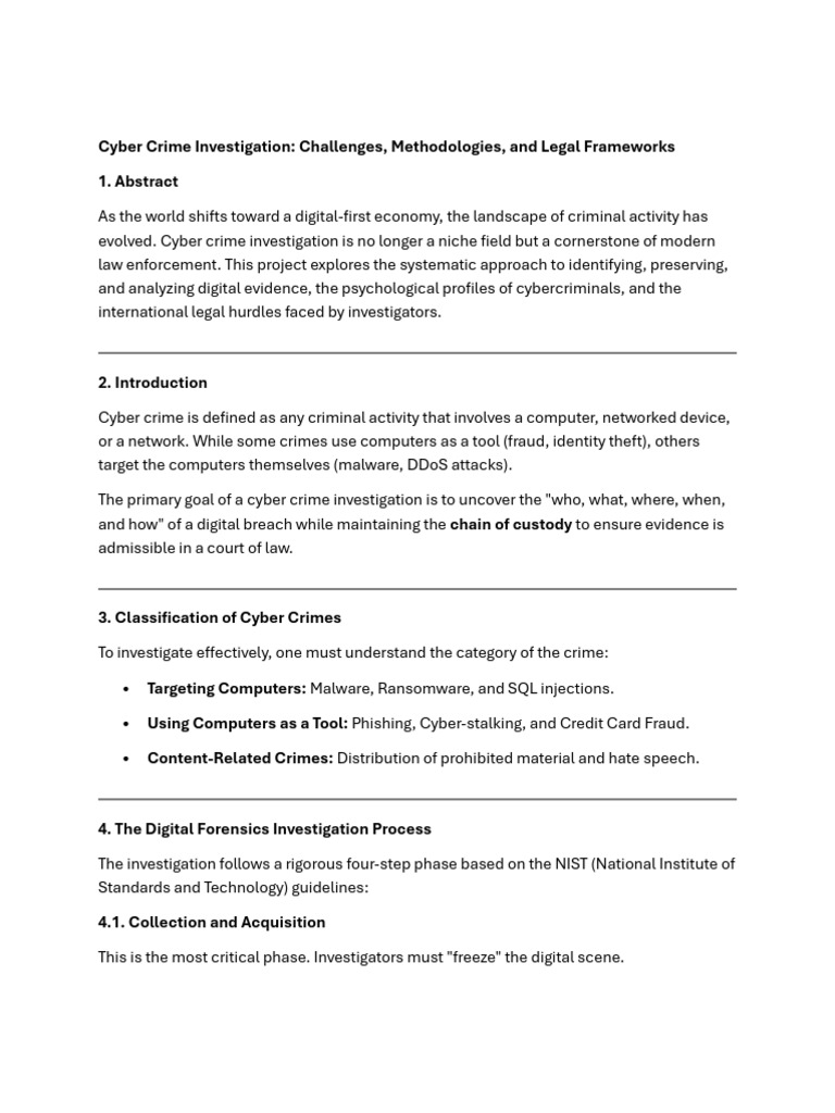 Cyber Crime Investigation | PDF | Cybercrime | Forensic Science