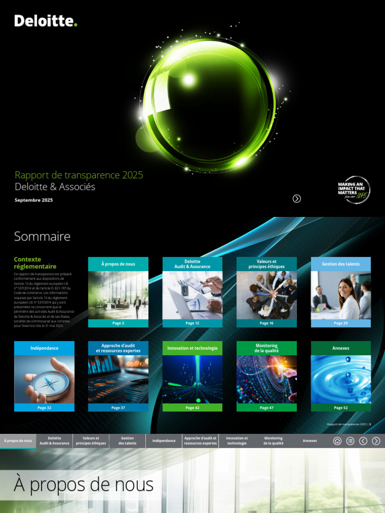 Deloitte Rapport Transparence 2025v2 | PDF | Audit | Business