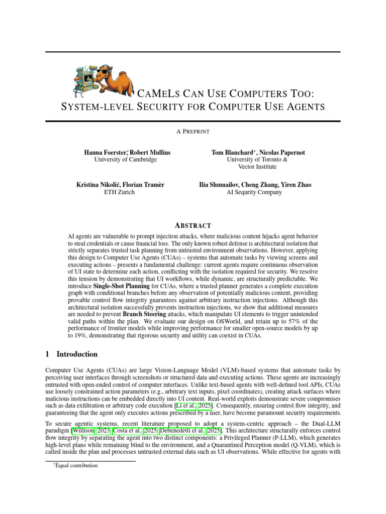System-Level Security For CUAs | PDF | Computer Security | Security