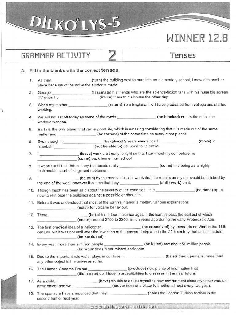 GRAMMAR ACTIVITY 2 | PDF