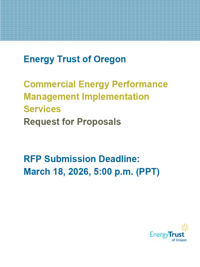 2026 Commercial EPM RFP | PDF | Business