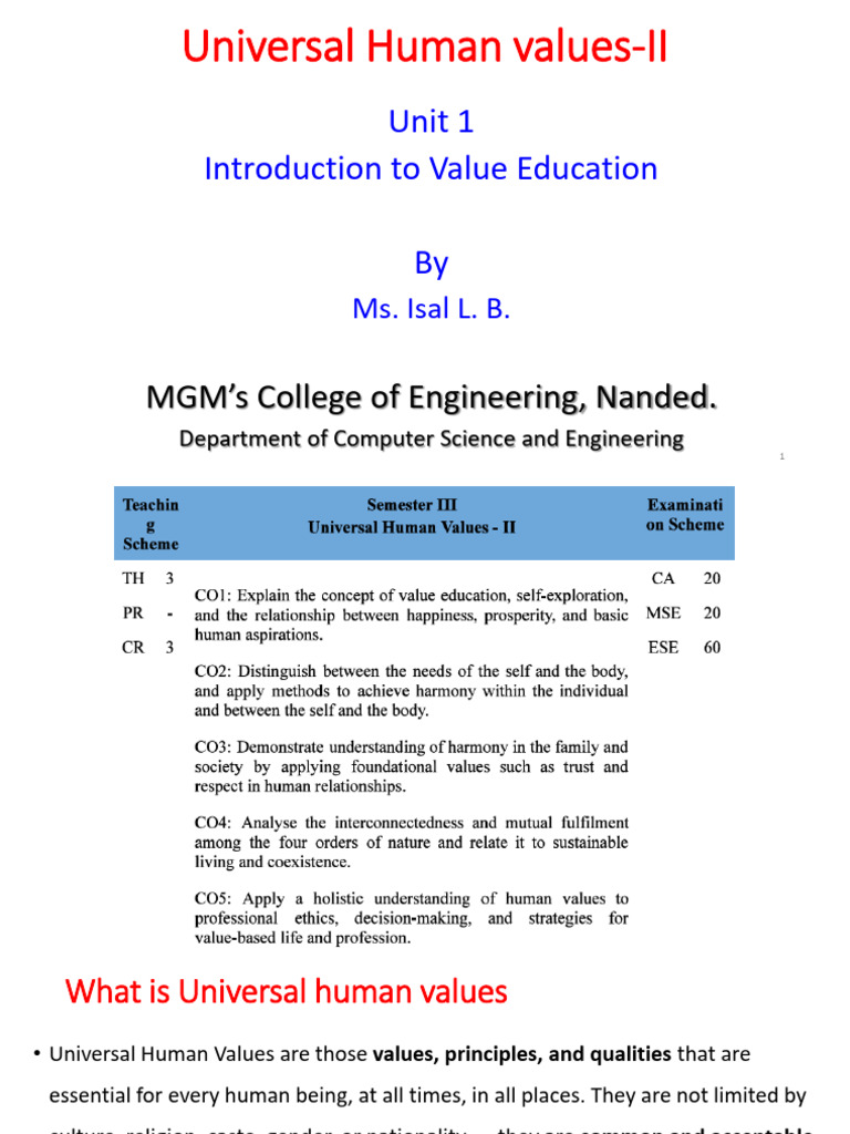 UHV (Universal Human Values) Notes DBATU ENGINEERING | PDF | Happiness ...