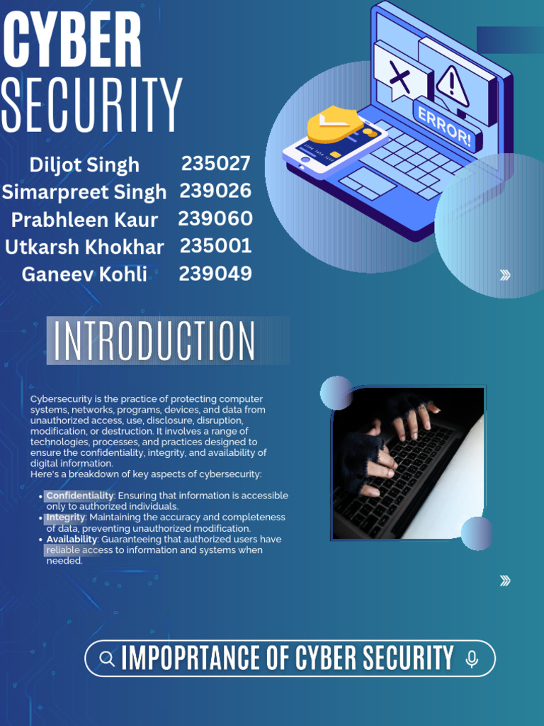 Green Modern Simple Cybersecurity Presentation | PDF | Security ...