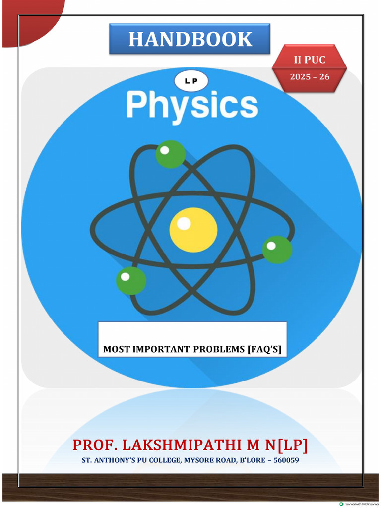 2 Pu Phy Most Imp Problems With Solutions | PDF
