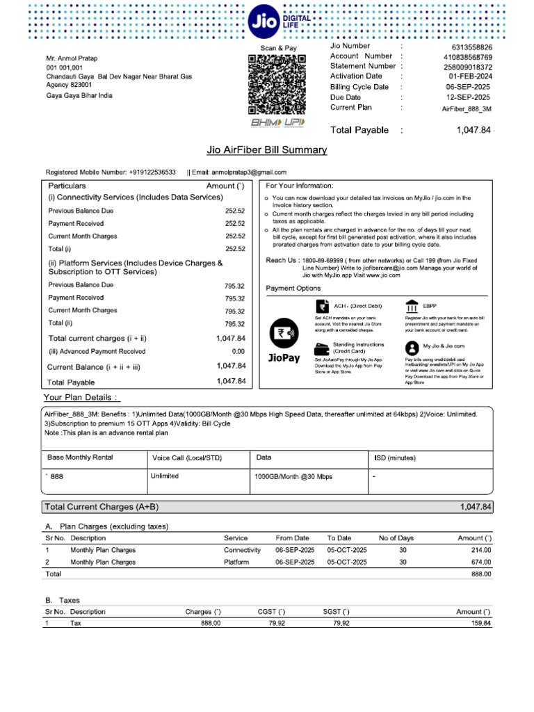 Sep Bill Upload | PDF