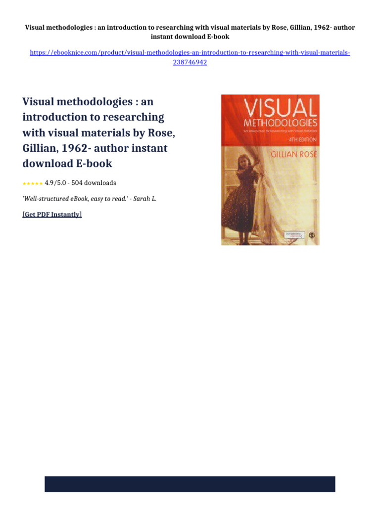 Visual methodologies : an introduction to researching with visual ...