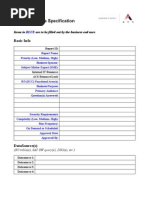 Crystal Reports Specification Template