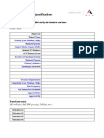 Crystal Reports Specification Template