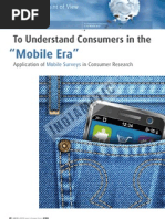 To Understand Consumers in the “Mobile Era”