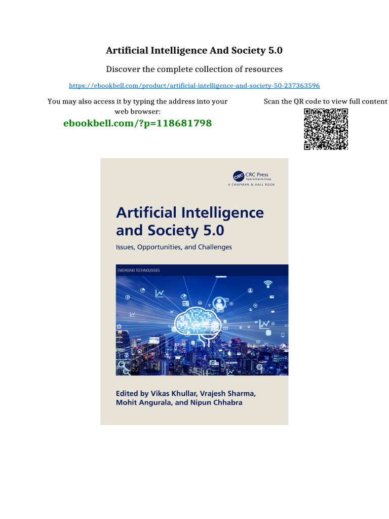 Artificial Intelligence and Society 5.0 Full Digital Chapters | PDF ...