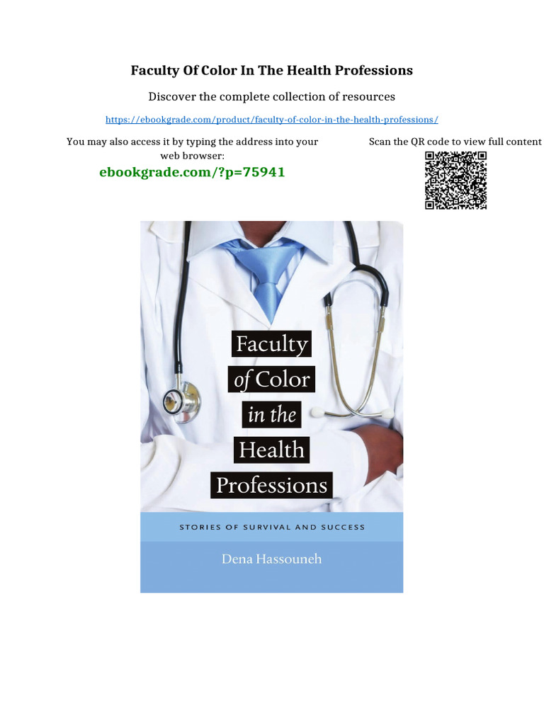 Faculty of Color in The Health Professions Updated 2025 | PDF | Poverty ...