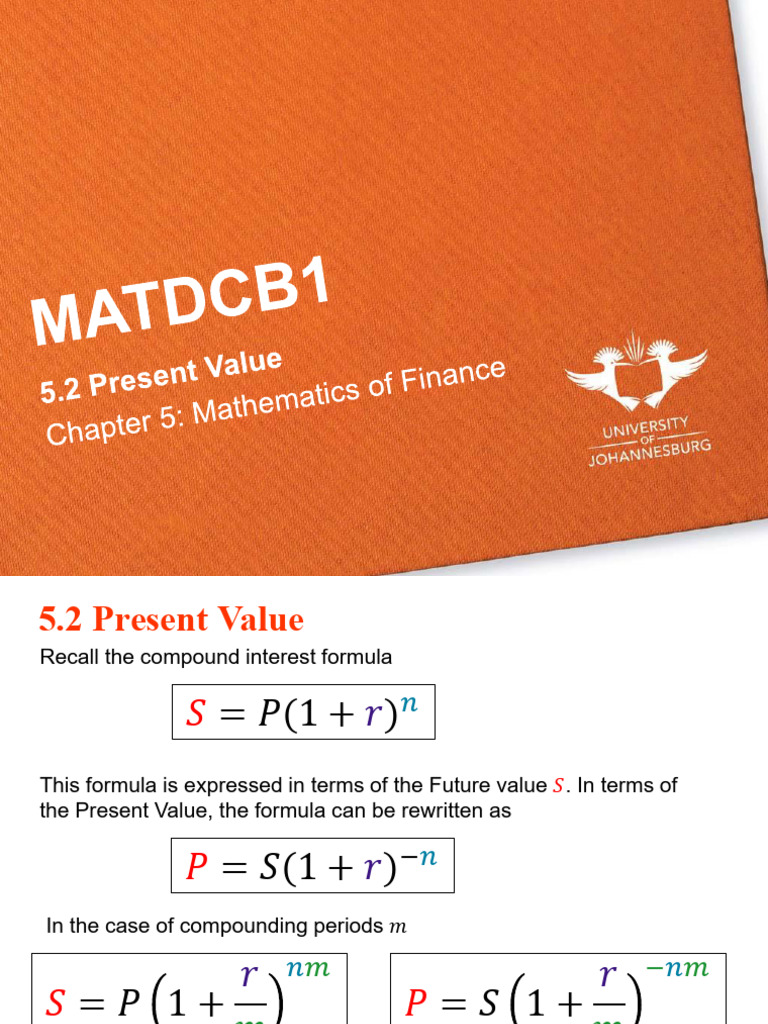Section 5.2 (Present Value) | PDF | Present Value | Net Present Value