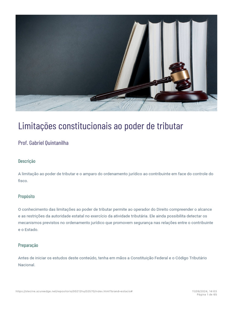 3 - Limitações Constitucionais Ao Poder de Tributar | PDF | Impostos ...