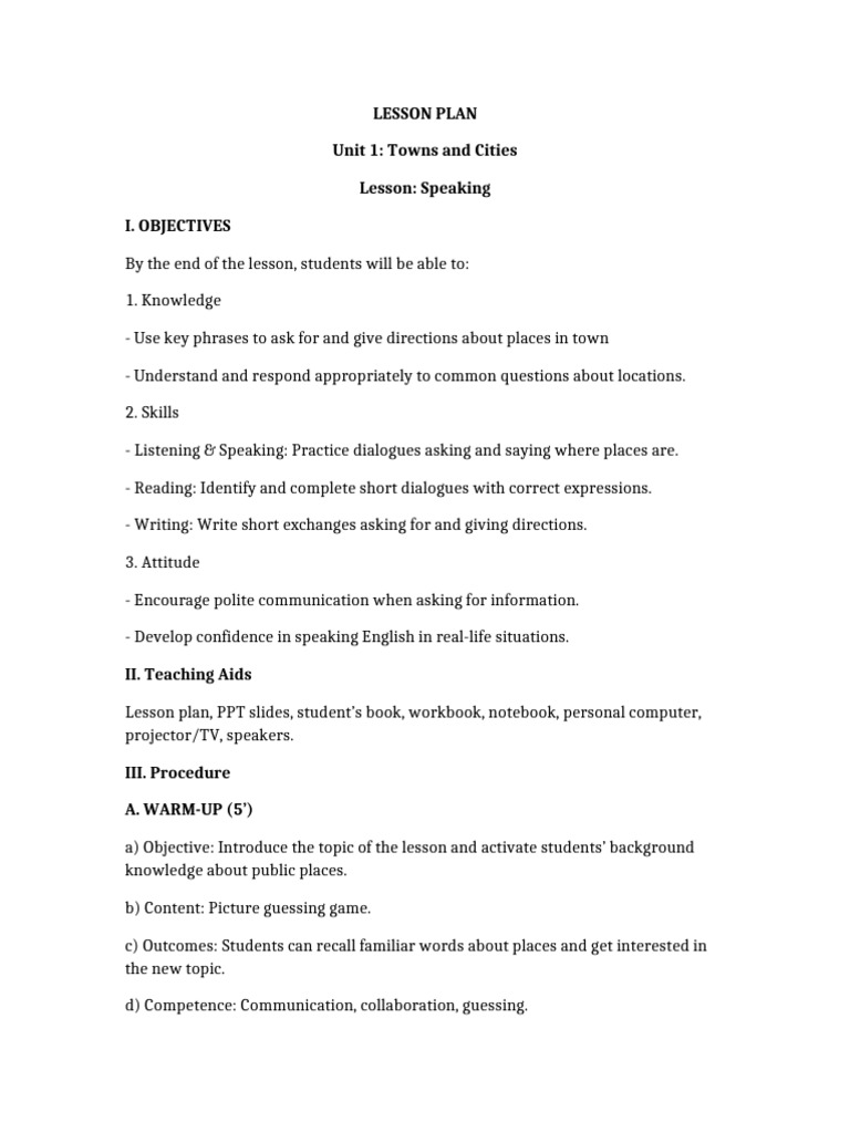 Lesson Plan tiết 2 | PDF | Lesson Plan | Communication