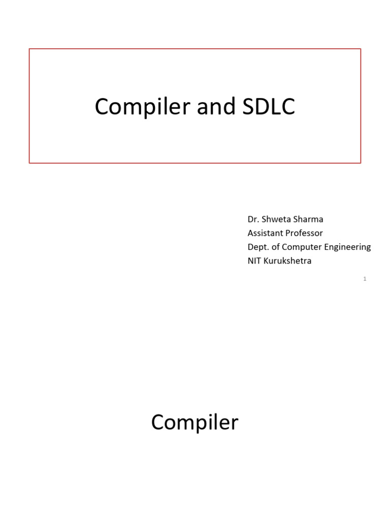 3 Compiler and SDLC | PDF | Source Code | Software