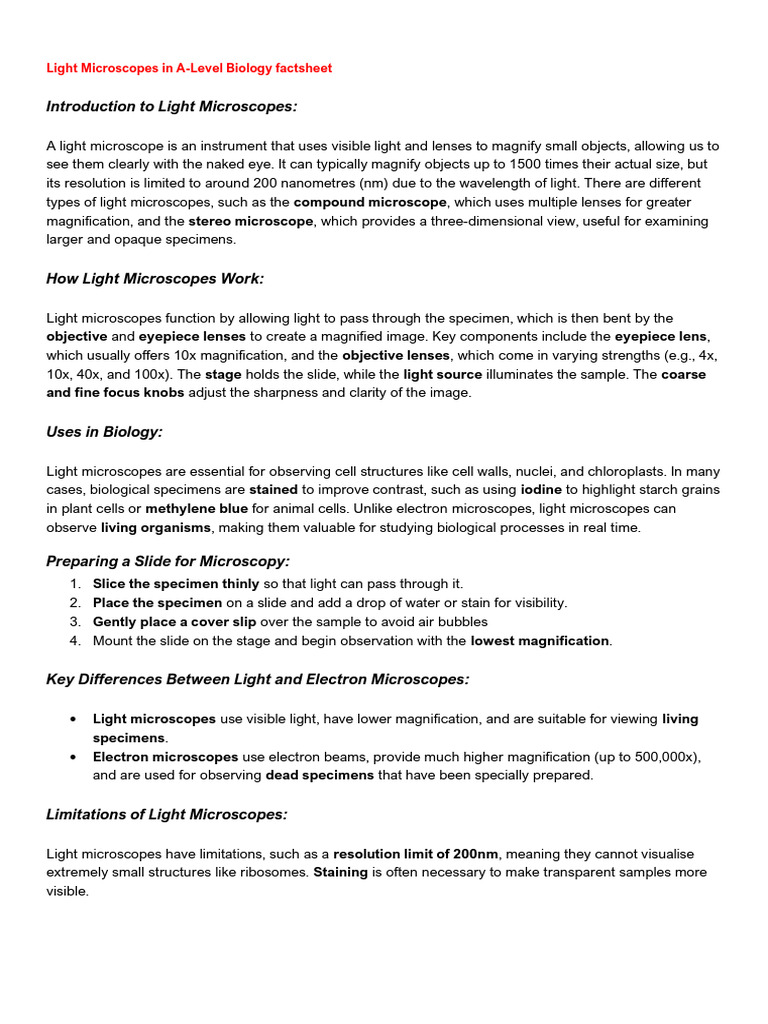 Fact Sheet Bio (1) | PDF | Laboratory Equipment | Laboratory Techniques