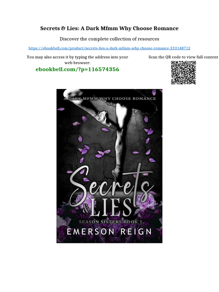 Secrets & Lies A Dark MFMM Why Choose Romance Updated