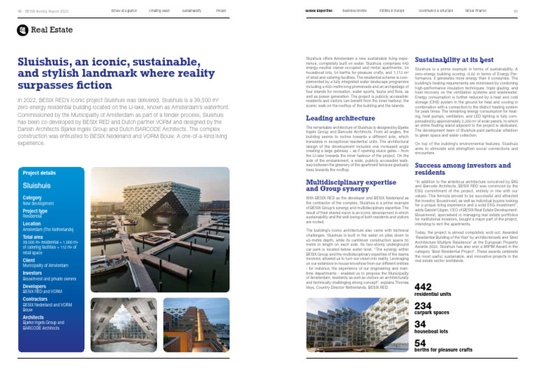 Besix Ra 2022 05 Key Projects Re Sluishuis | PDF